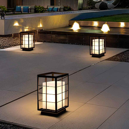 Modern Waterproof Square Lantern LED Outdoor Landscape Lawn Lighting