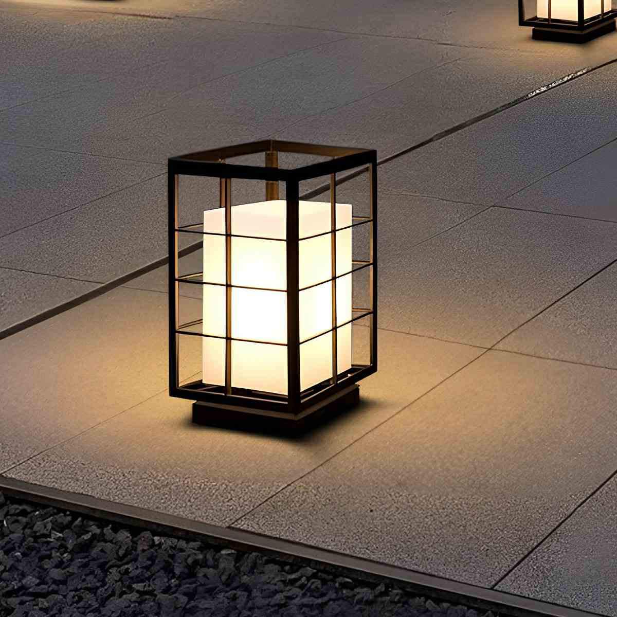Modern Waterproof Square Lantern LED Outdoor Landscape Lawn Lighting - Flare Shack