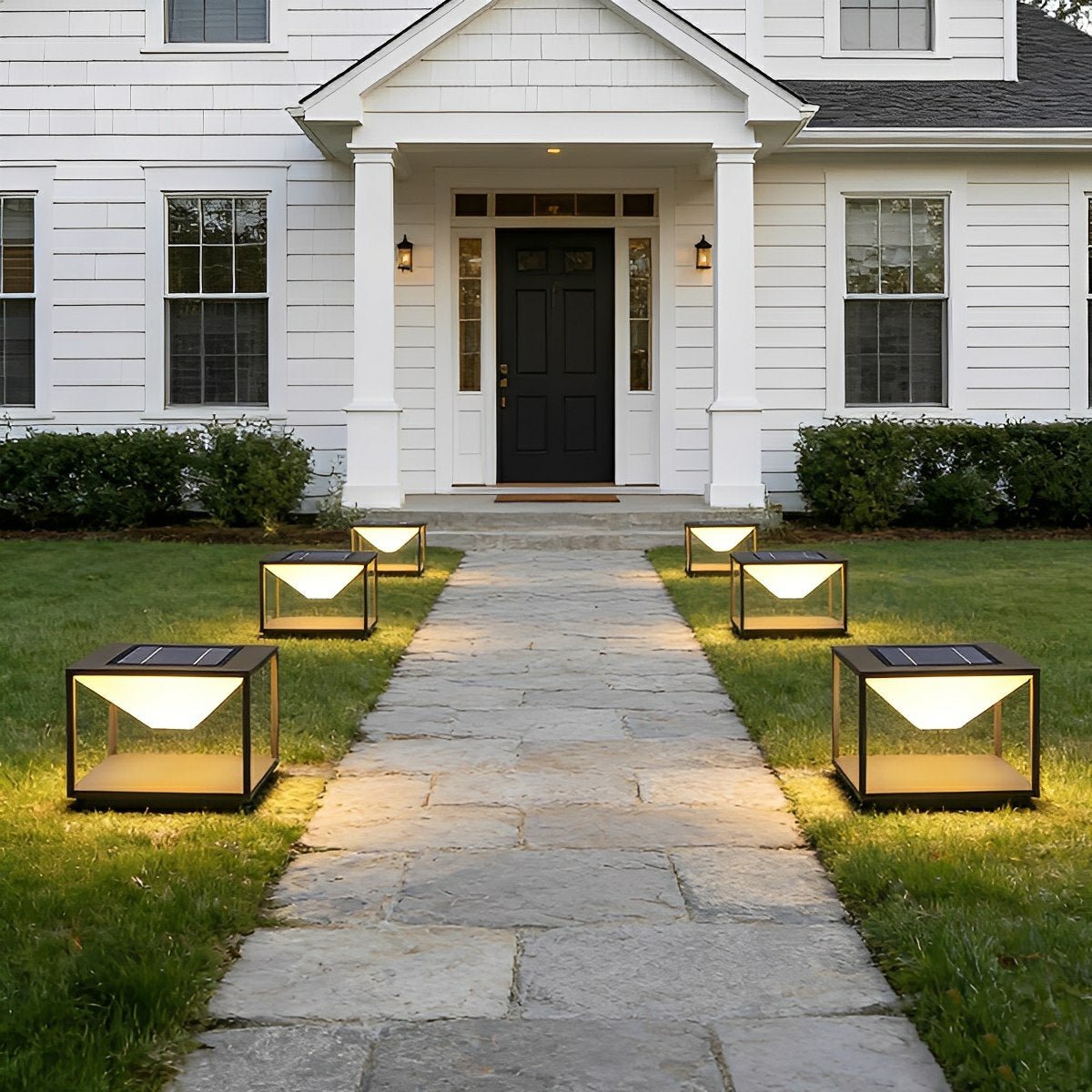 Modern Waterproof Square Mountain LED Outdoor Post Lights - Flare Shack