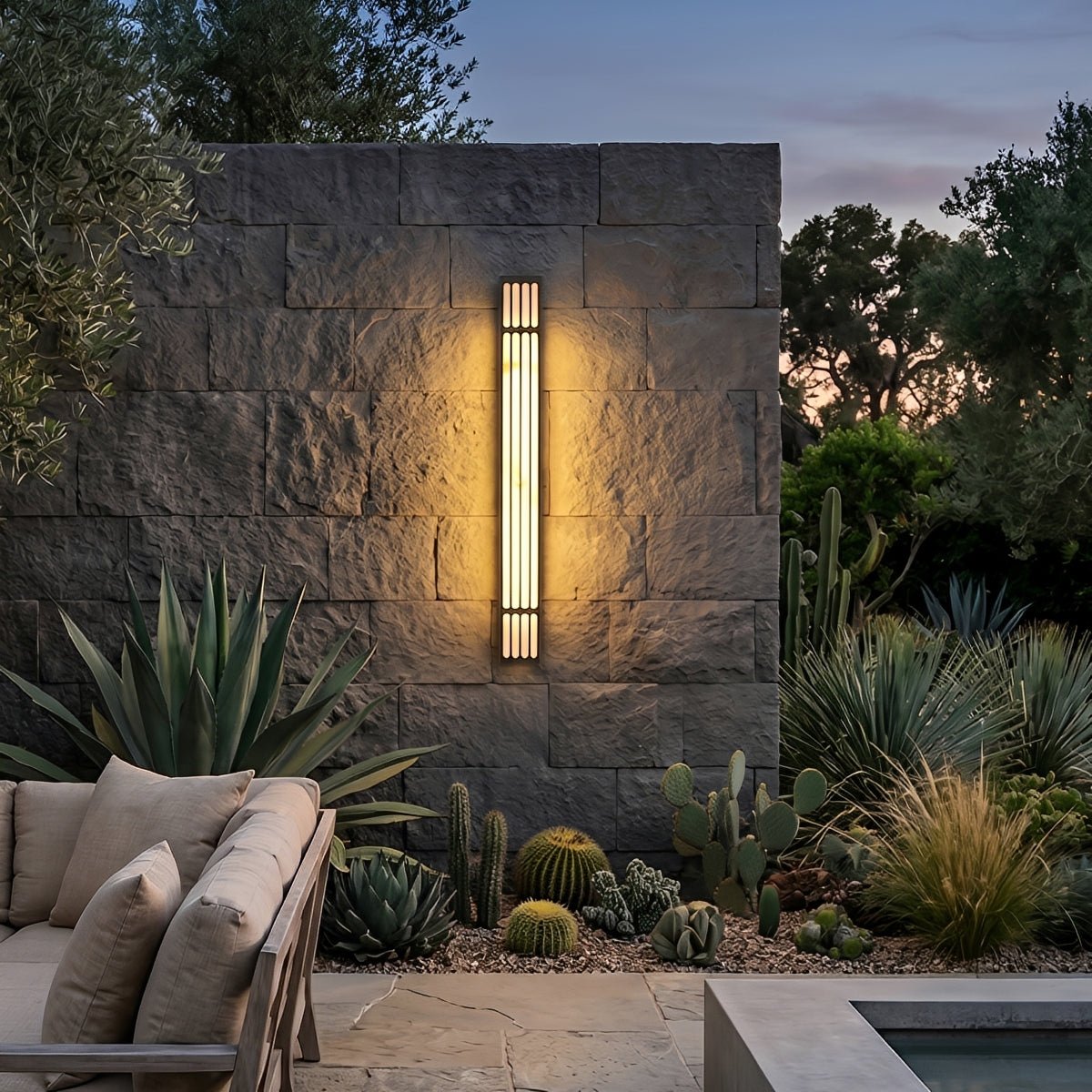 Modern Waterproof Vertical Outdoor LED Wall Sconce - Flare Shack