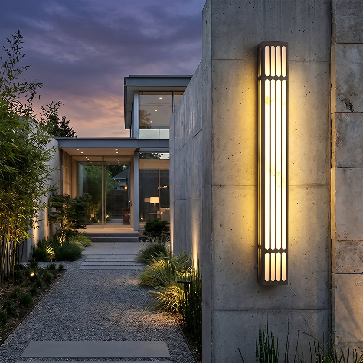 Modern Waterproof Vertical Outdoor LED Wall Sconce - Flare Shack