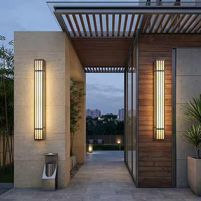 Modern Waterproof Vertical Outdoor LED Wall Sconce - Flare Shack