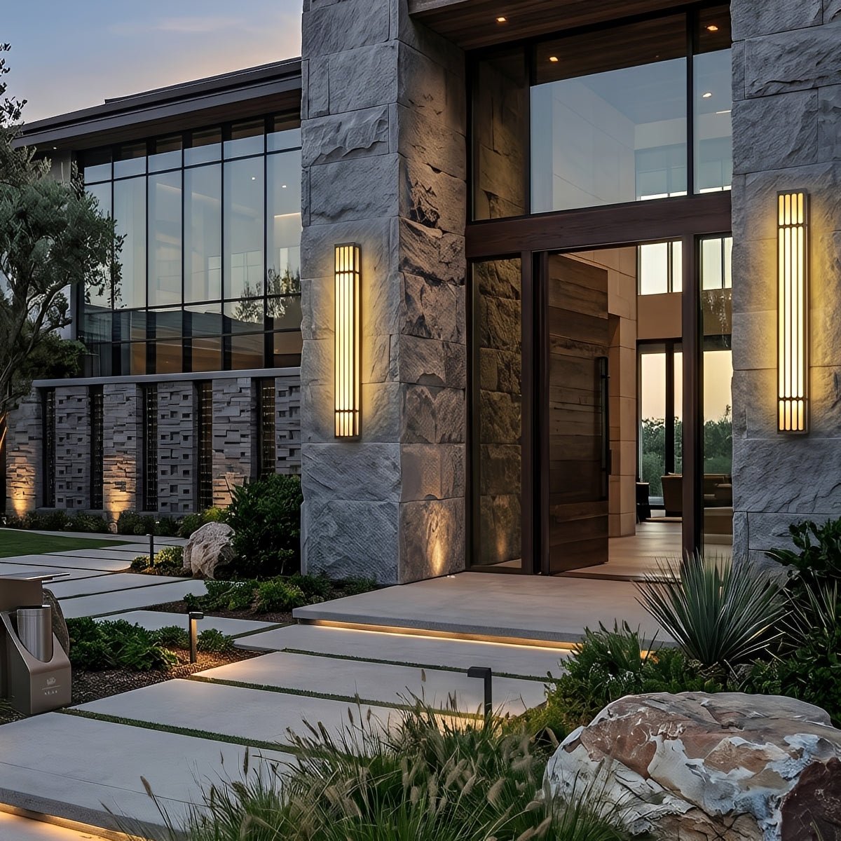 Modern Waterproof Vertical Outdoor LED Wall Sconce