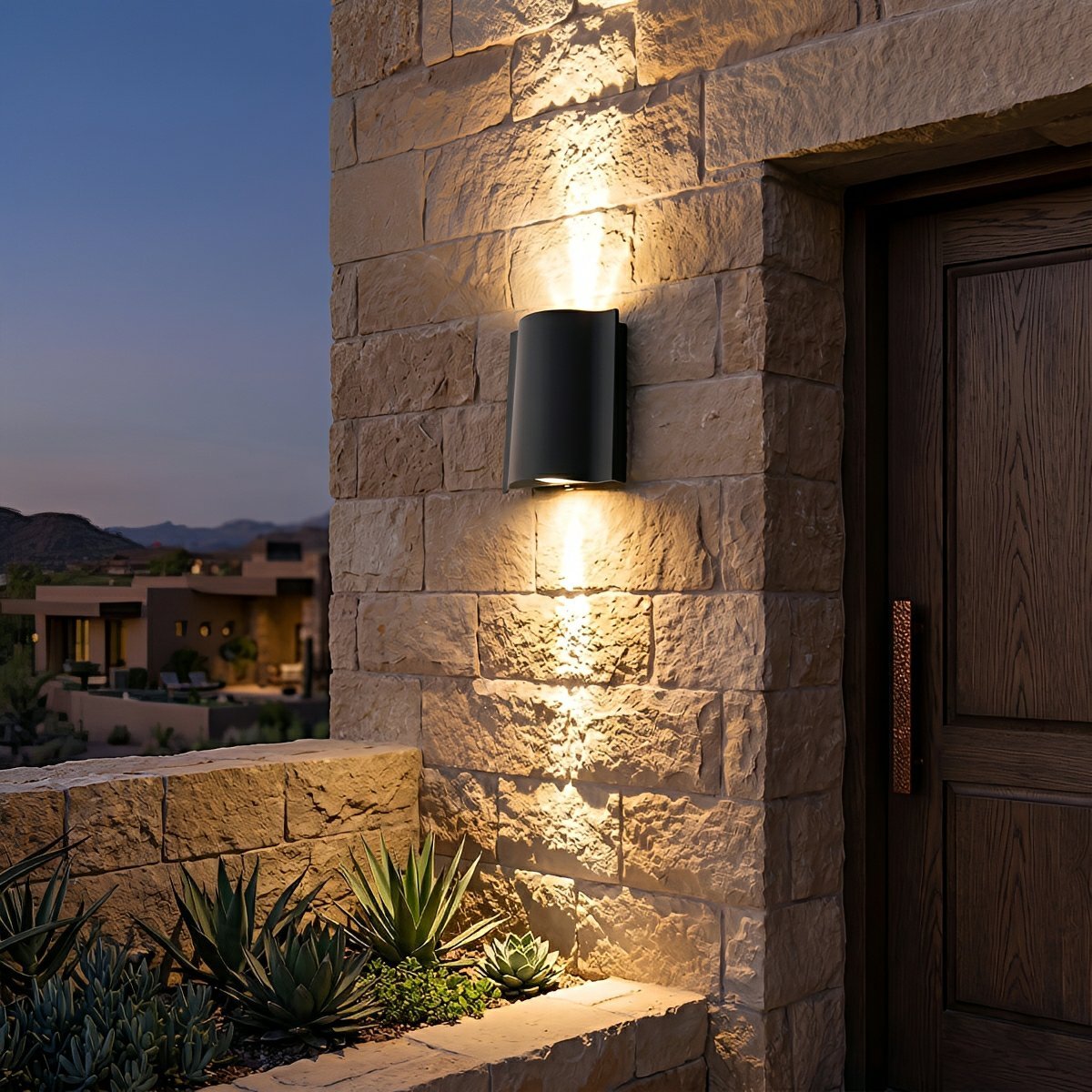 Modern Waterproof Water Wave Up and Down Outdoor Wall Light - Flare Shack