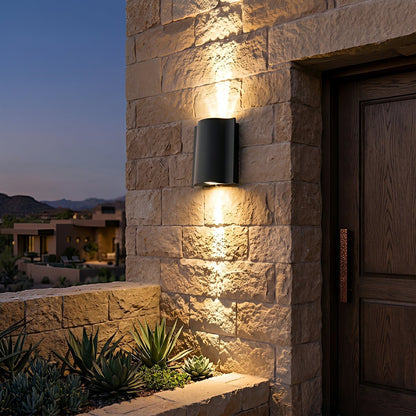Modern Waterproof Water Wave Up and Down Outdoor Wall Light - Flare Shack