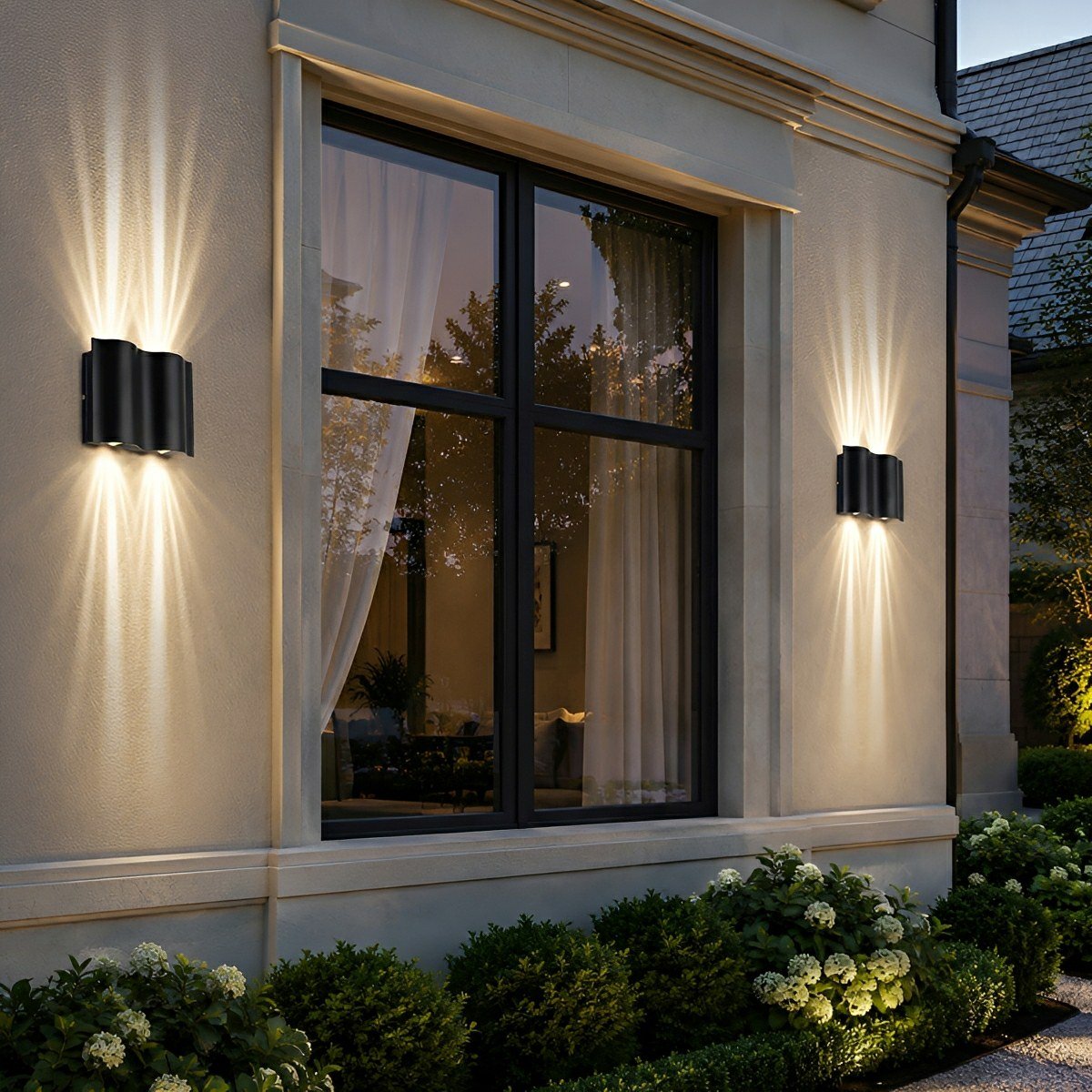 Modern Waterproof Water Wave Up and Down Outdoor Wall Light - Flare Shack