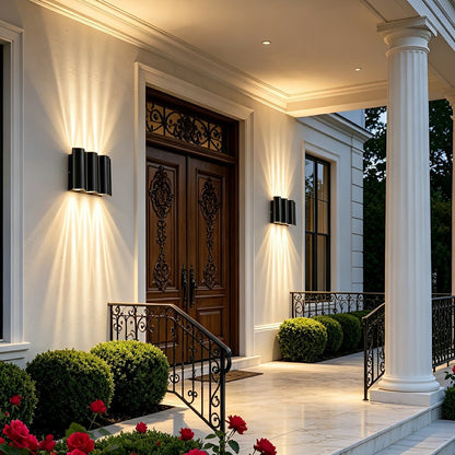 Modern Waterproof Water Wave Up and Down Outdoor Wall Light