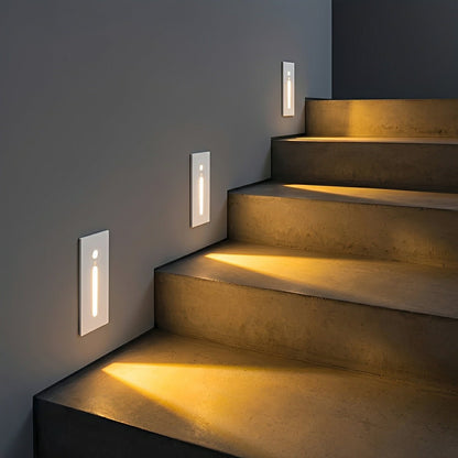 Modern Waterproof White Rectangle LED Waterproof Recessed Stair Lights Step Lights