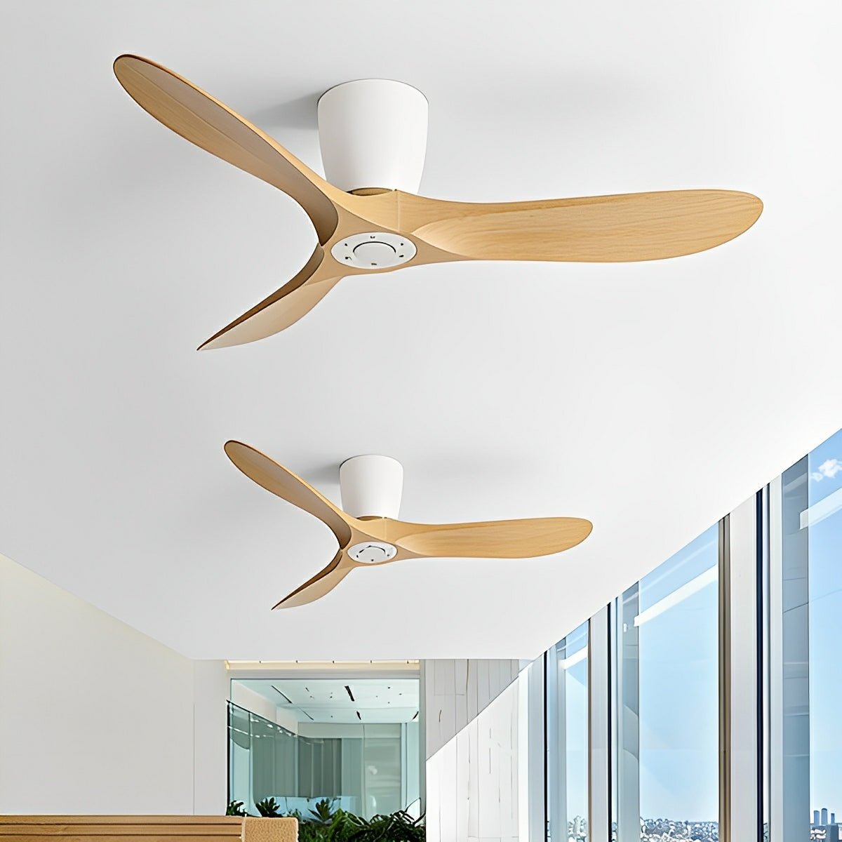 Modern Wing - inspired Blade DC Motor Reverse Ceiling Fan - Flare Shack