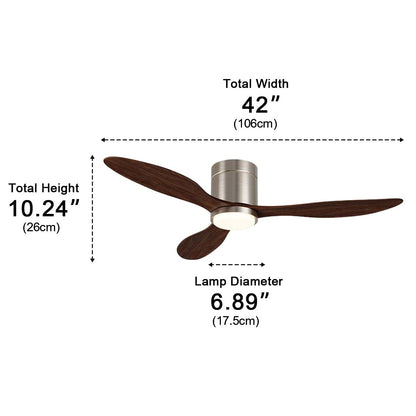 Modern Wing-inspired Blade Reverse Ceiling Fan-with Light