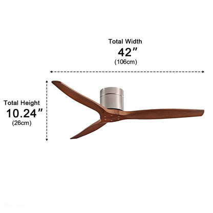 Modern Wing-inspired Wood 3-Blade DC Motor Reverse Ceiling Fan
