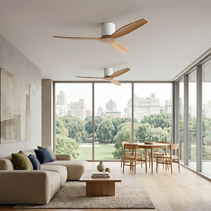 Modern Wing-inspired Wood 3-Blade DC Motor Reverse Ceiling Fan