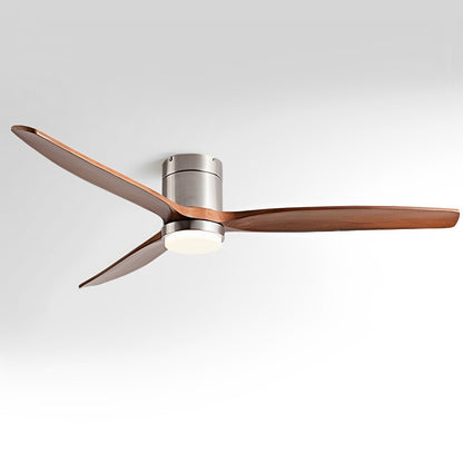 Modern Wood Grain 6-Speed Reverse DC Motor Fan Ceiling Fan Light