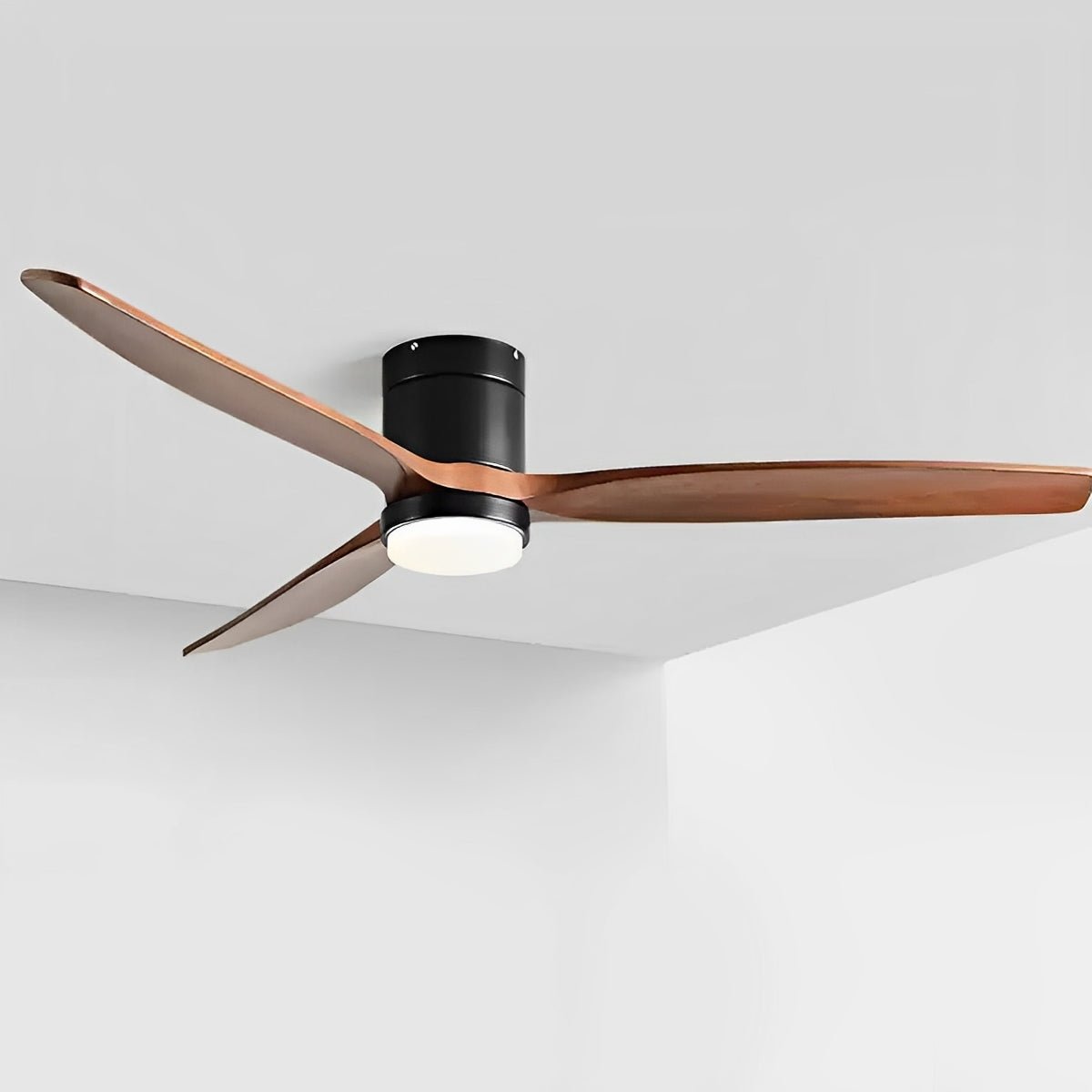 Modern Wood Grain 6-Speed Reverse DC Motor Fan Ceiling Fan Light