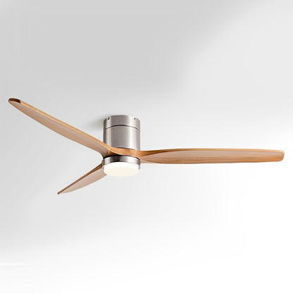 Modern Wood Grain 6-Speed Reverse DC Motor Fan Ceiling Fan Light