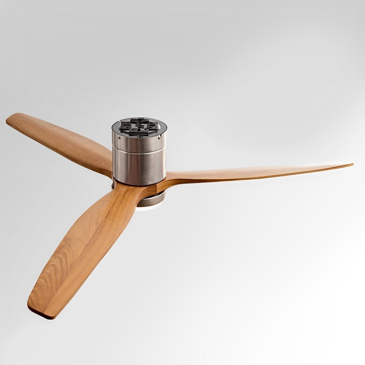 Modern Wood Grain 6-Speed Reverse DC Motor Fan Ceiling Fan Light