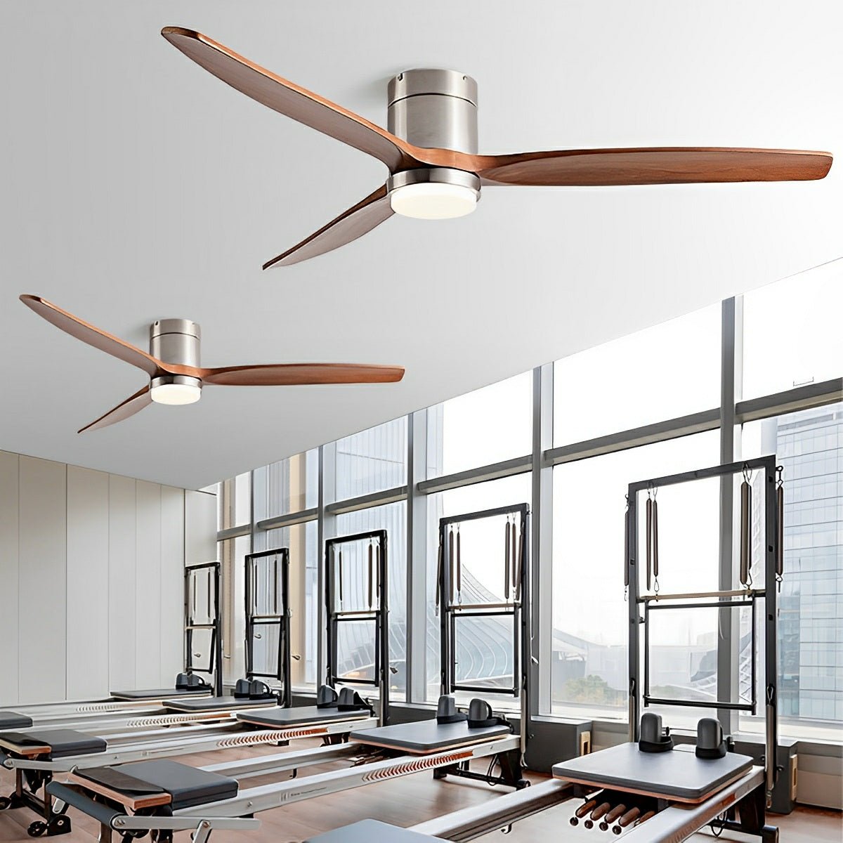 Modern Wood 6 - Speed Reverse Fan Ceiling Fan Light - Flare Shack