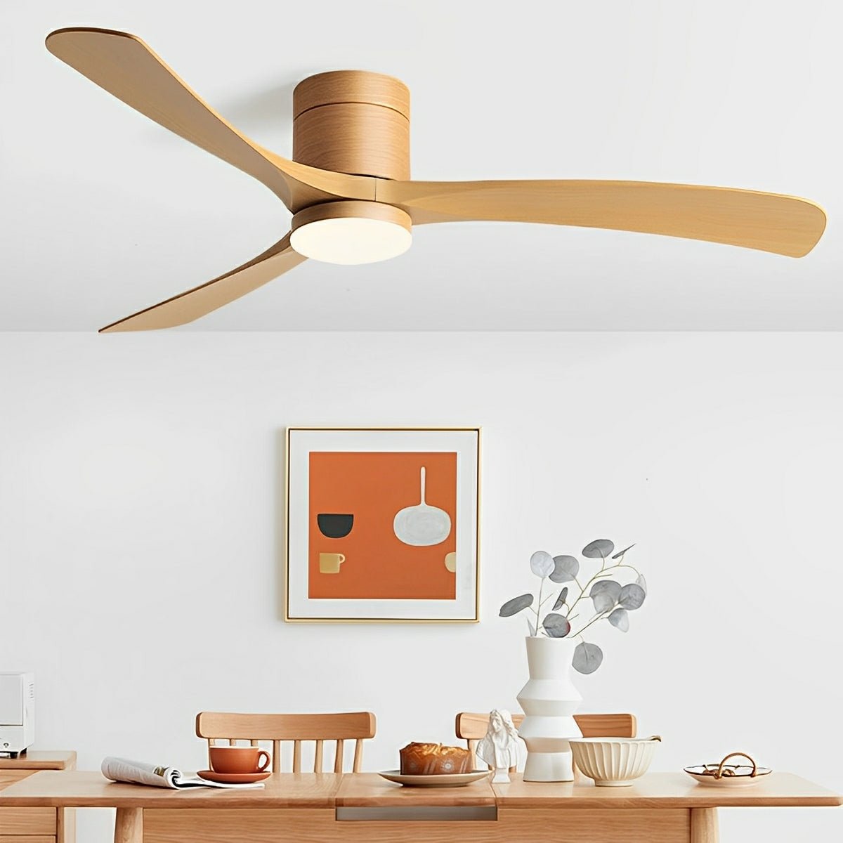 Modern Wood 6 - speed Variable Frequency Fan Light - Flare Shack