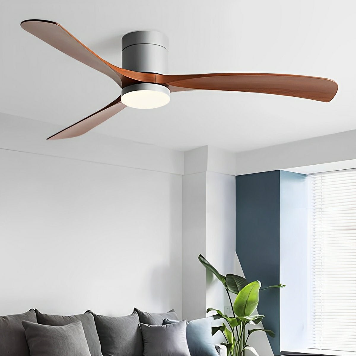 Modern Wood 6 - speed Variable Frequency Fan Light - Flare Shack