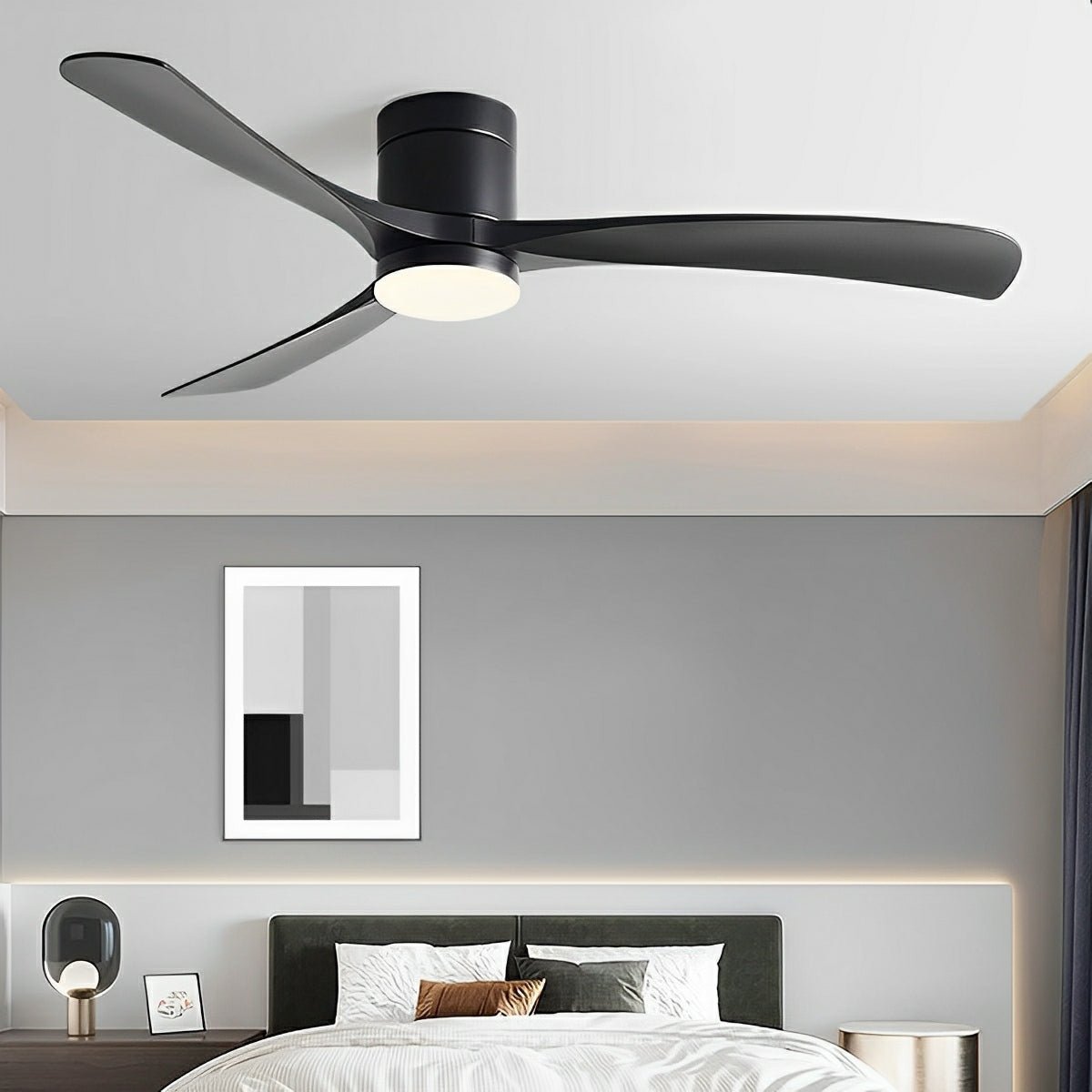 Modern Wood 6 - speed Variable Frequency Fan Light - Flare Shack