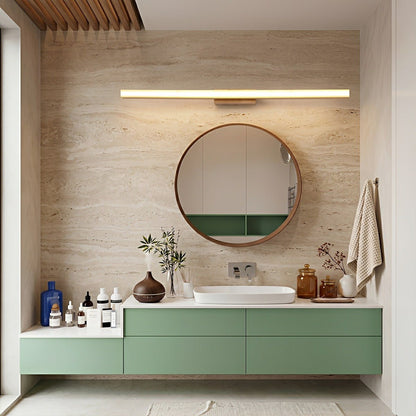 Modern Wood LED Vanity Light Minimalist Bathroom Mirror Wall Sconce - Flare Shack