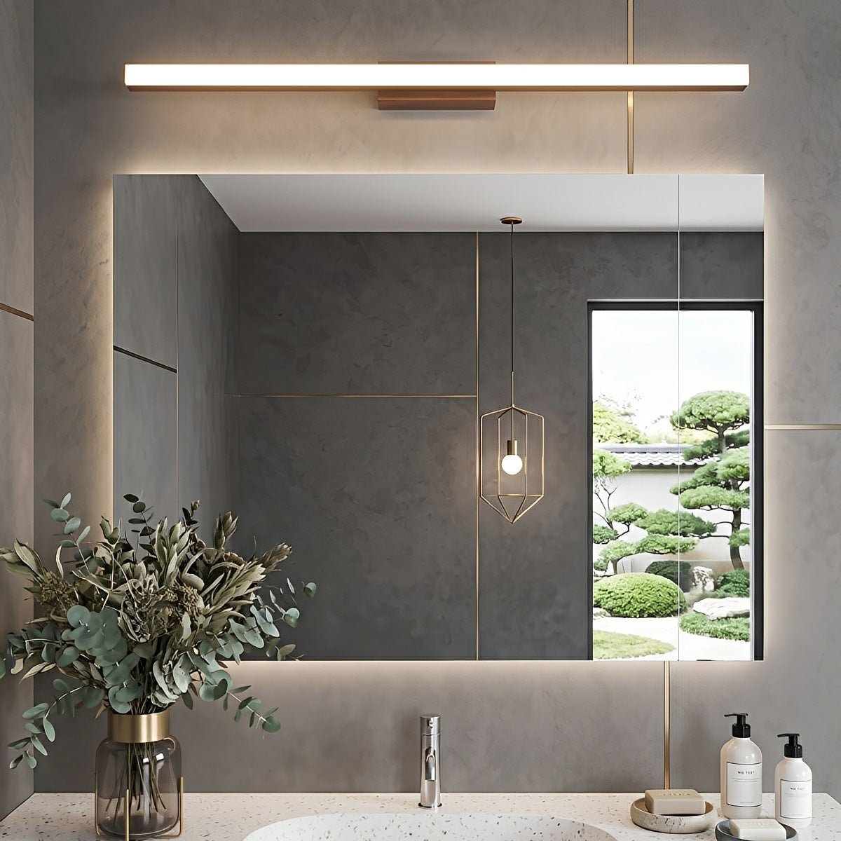 Modern Wood LED Vanity Light Minimalist Bathroom Mirror Wall Sconce - Flare Shack