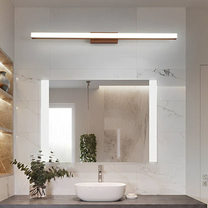 Modern Wood LED Vanity Light Minimalist Bathroom Mirror Wall Sconce