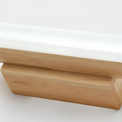 Modern Wood LED Vanity Light Minimalist Bathroom Mirror Wall Sconce