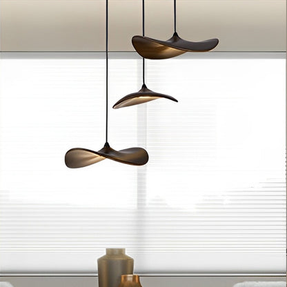 Modern Wood Natural Style Lotus Leaf LED Pendant Light - Flare Shack