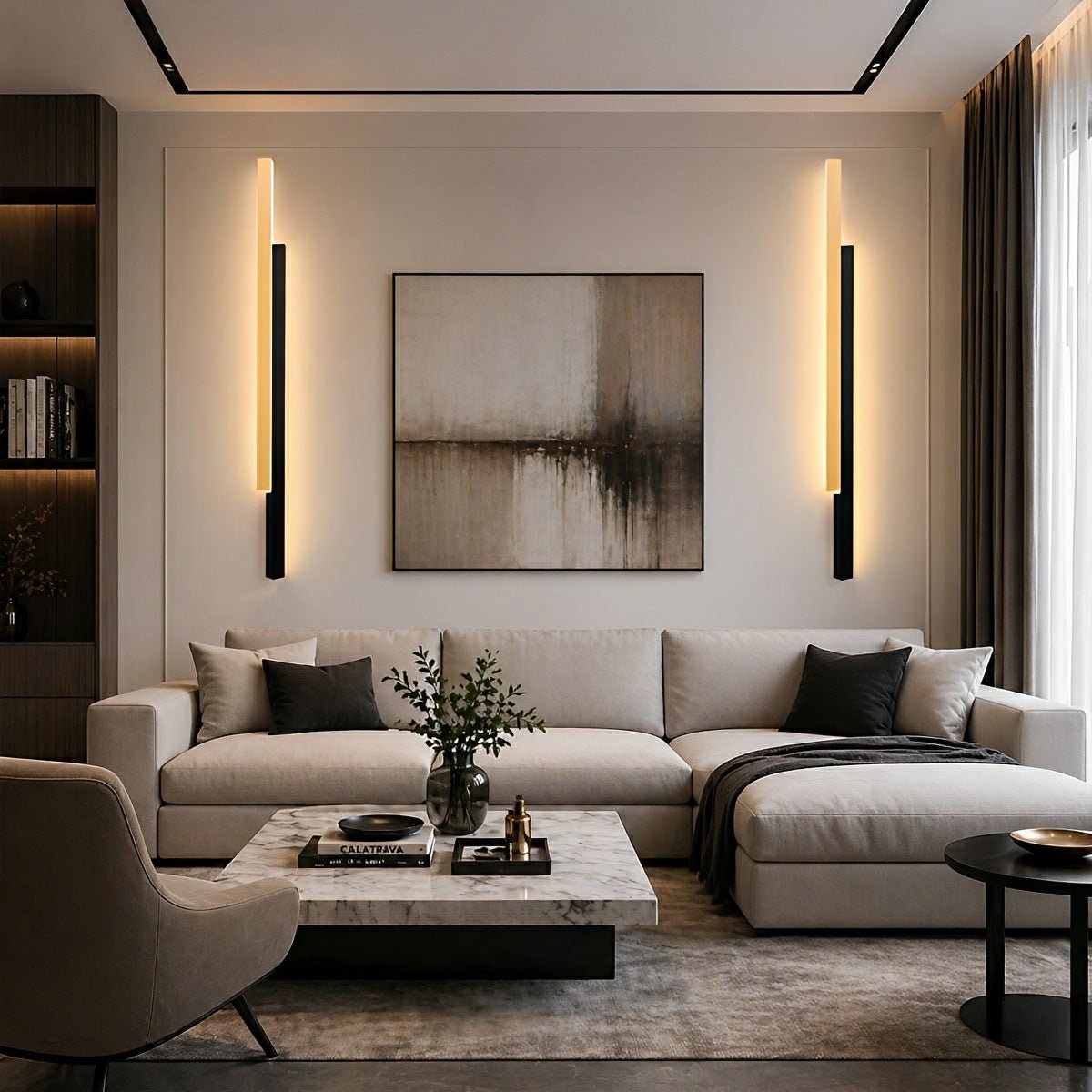 Nordic Minimalist Double Long Strip LED Wall Lamp