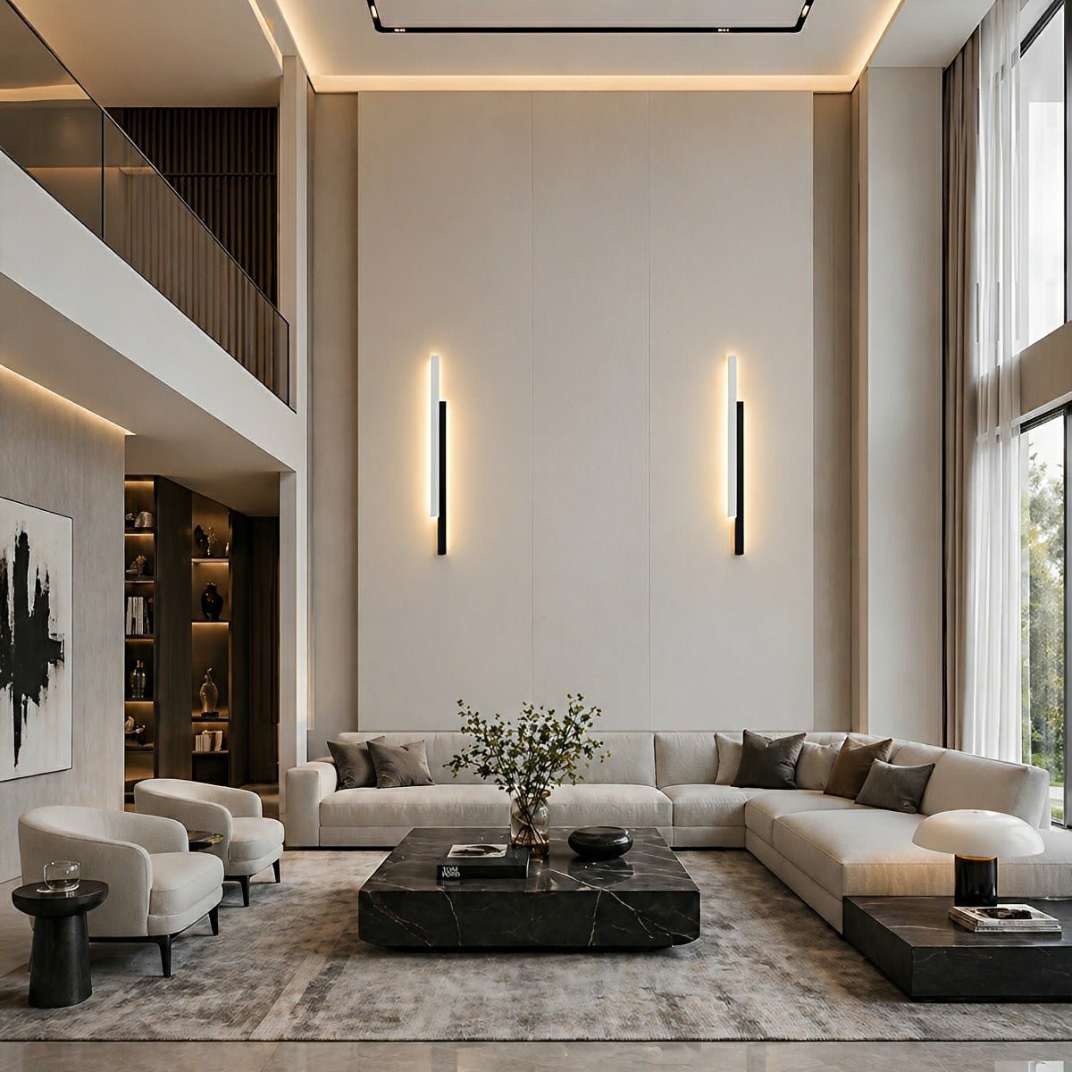 Nordic Minimalist Double Long Strip LED Wall Lamp