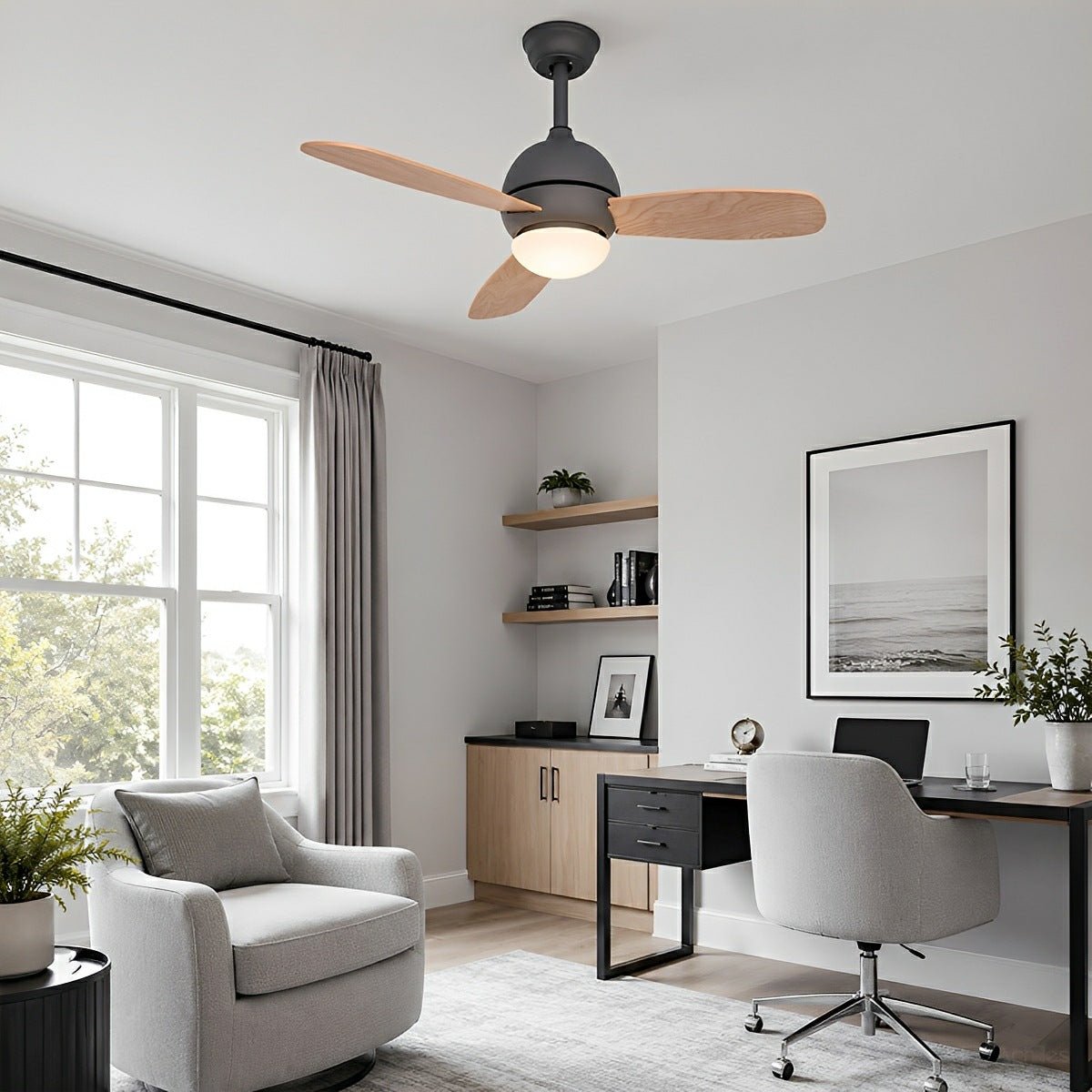 Nordic Minimalist LED Ceiling Paddle Fan DC Motor Fan Light - Flare Shack