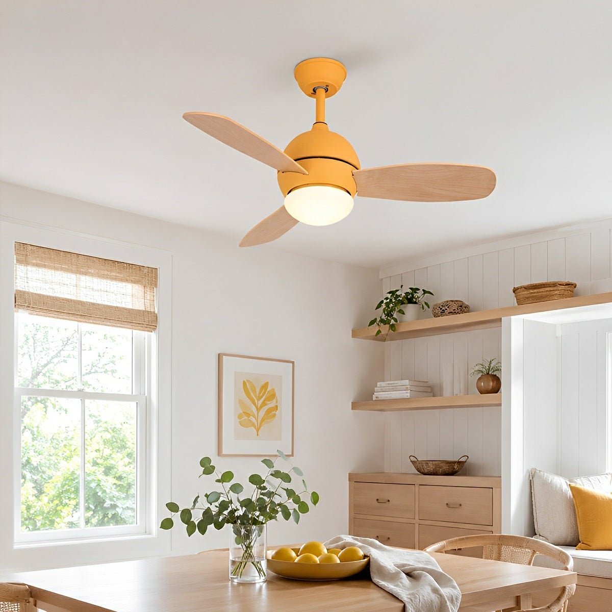 Nordic Minimalist LED Ceiling Paddle Fan DC Motor Fan Light