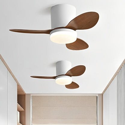 Nordic Modern Minimalist DC Motor Reverse LED Ceiling Fan Light - Flare Shack