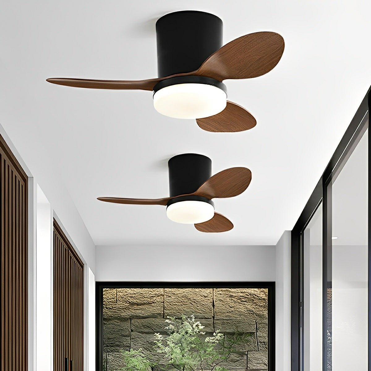 Nordic Modern Minimalist DC Motor Reverse LED Ceiling Fan Light - Flare Shack