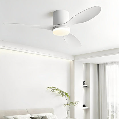 Nordic Modern Minimalist DC Motor Reverse LED Ceiling Fan Light - Flare Shack