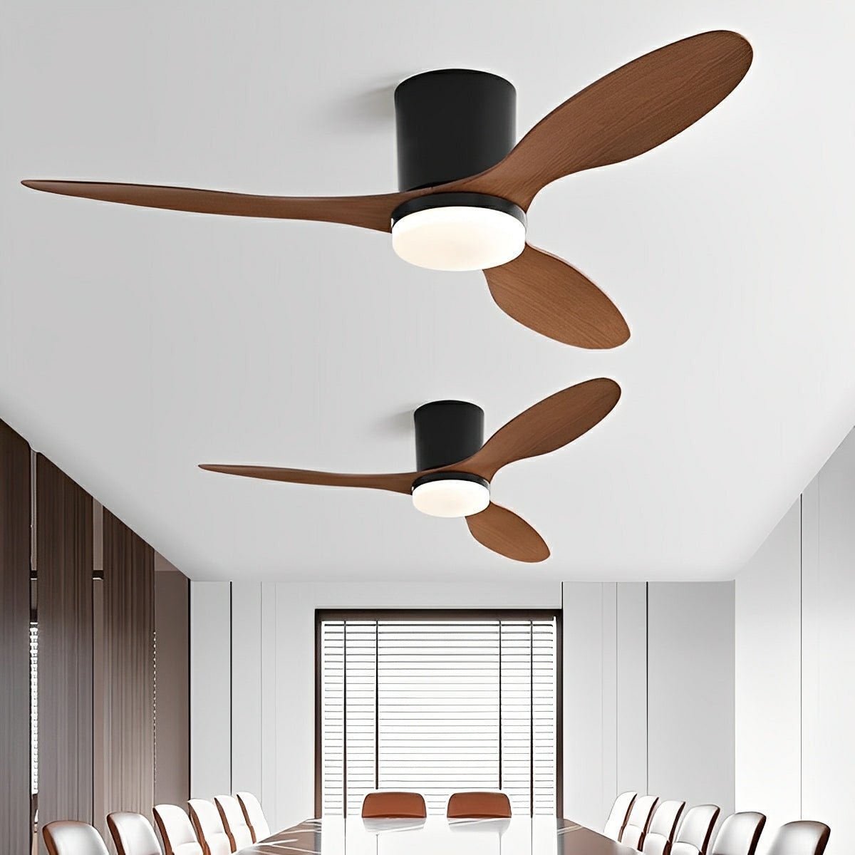 Nordic Modern Minimalist DC Motor Reverse LED Ceiling Fan Light - Flare Shack