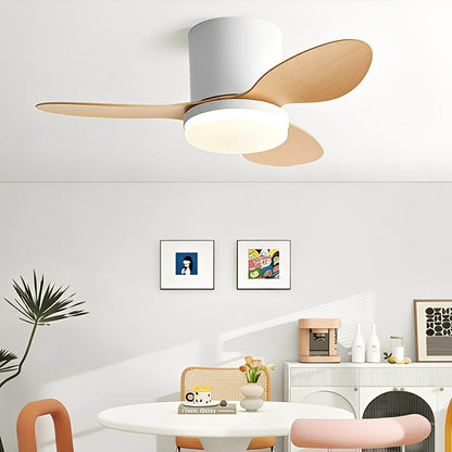 Nordic Modern Minimalist DC Motor Reverse LED Ceiling Fan Light - Flare Shack