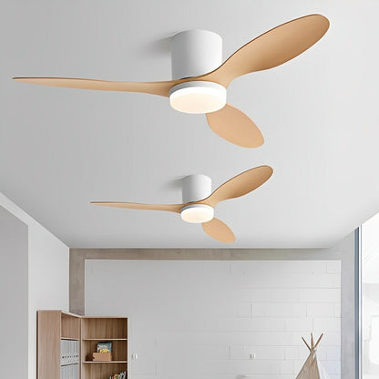 Nordic Modern Minimalist DC Motor Reverse LED Ceiling Fan Light - Flare Shack