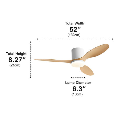 Nordic Modern Minimalist DC Motor Reverse LED Ceiling Fan Light