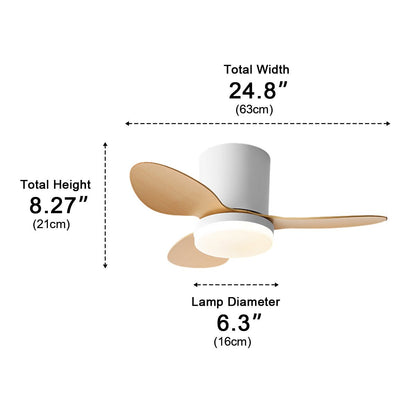 Nordic Modern Minimalist DC Motor Reverse LED Ceiling Fan Light