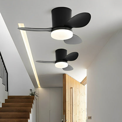 Nordic Modern Minimalist DC Motor Reverse LED Ceiling Fan Light - Flare Shack