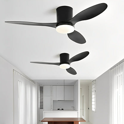 Nordic Modern Minimalist DC Motor Reverse LED Ceiling Fan Light - Flare Shack