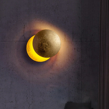 Nordic Postmodern Minimalist Moon Eclipse Creative Wall Sconce - Flare Shack