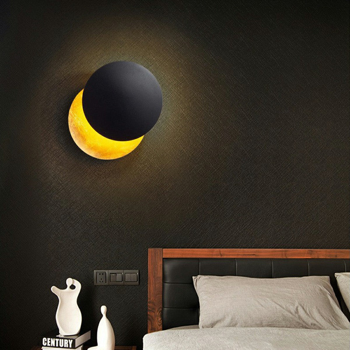 Nordic Postmodern Minimalist Moon Eclipse Creative Wall Sconce - Flare Shack