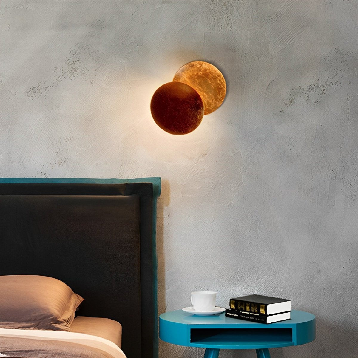 Nordic Postmodern Minimalist Moon Eclipse Creative Wall Sconce