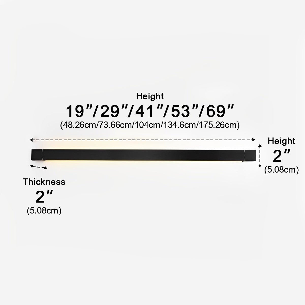 Nordic Ultra-thin Long Strip LED Rotatable Background Wall Light