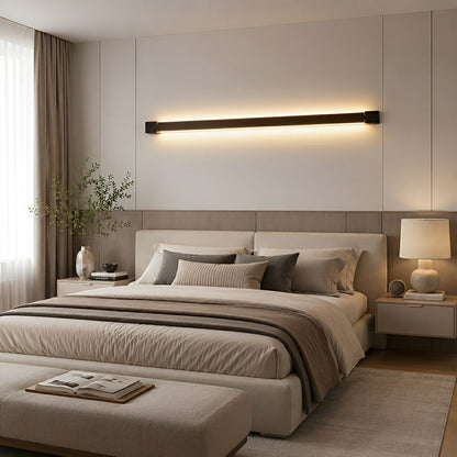 Nordic Ultra-thin Long Strip LED Rotatable Background Wall Light