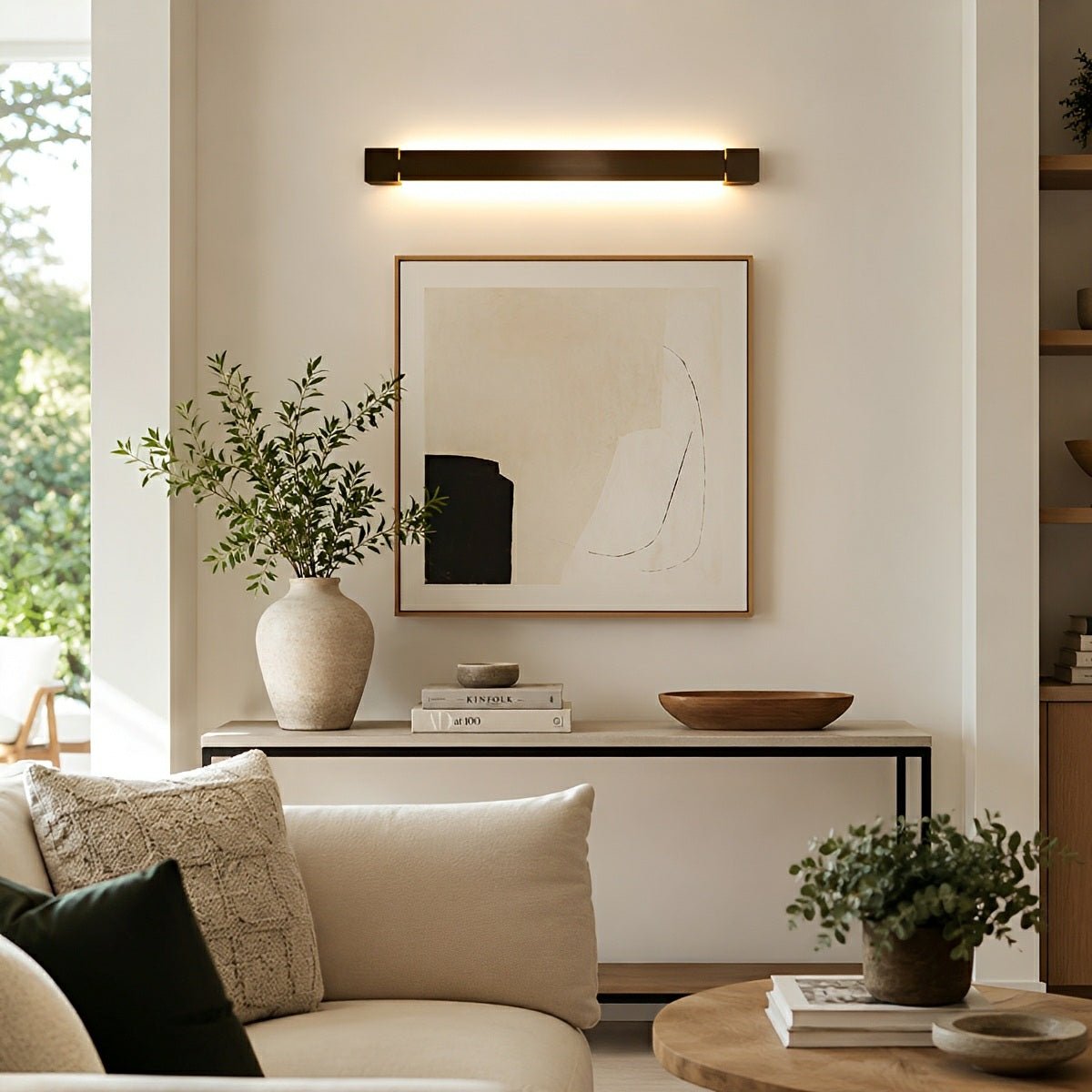 Nordic Ultra-thin Long Strip LED Rotatable Background Wall Light