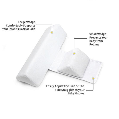 Adjustable Anti-Roll Baby Pillow - Ergonomic Side Sleep Positioner for Newborns